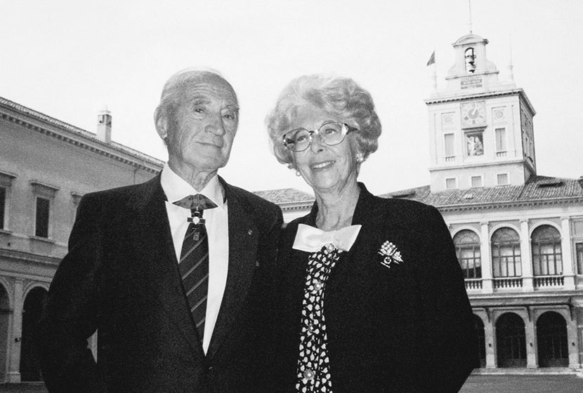 1994. Franco and Amina after being bestowed the highest civil honour by Italy's President Scalfaro.