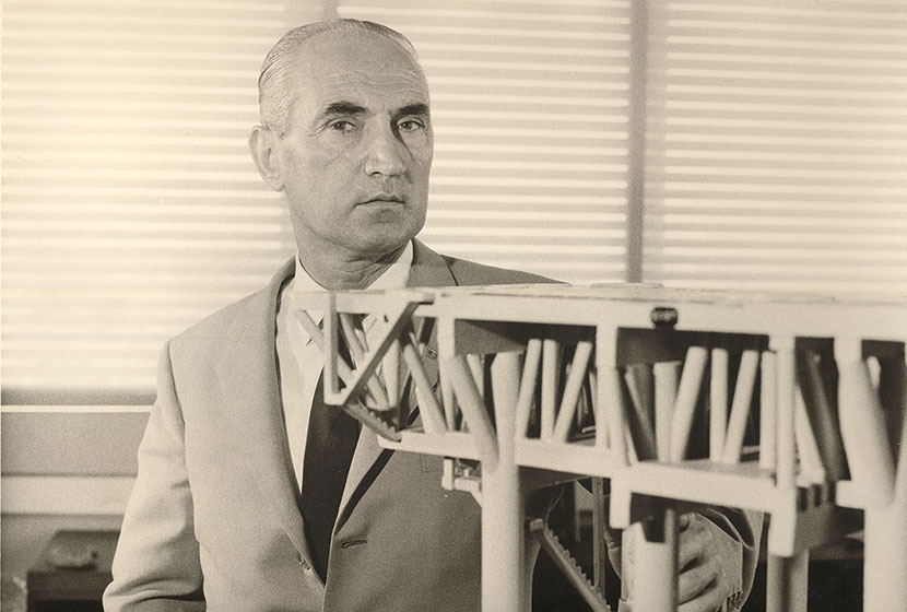 Franco at his office in Transfield House, North Sydney, in the early 1960s.