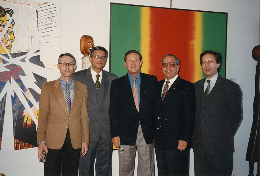 1994. The Italian Minister for Public Works, Senator Roberto Radice, visits Transfield.