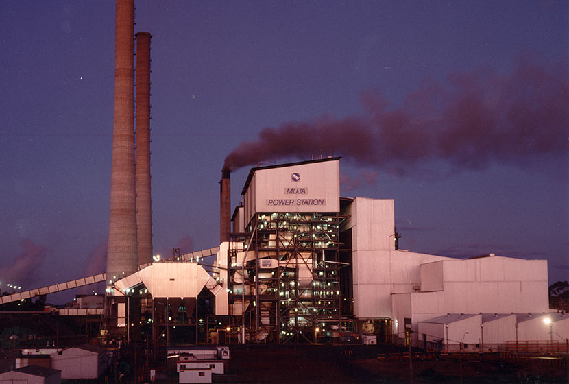 Panoramic view of Muja power station, Western Australia.