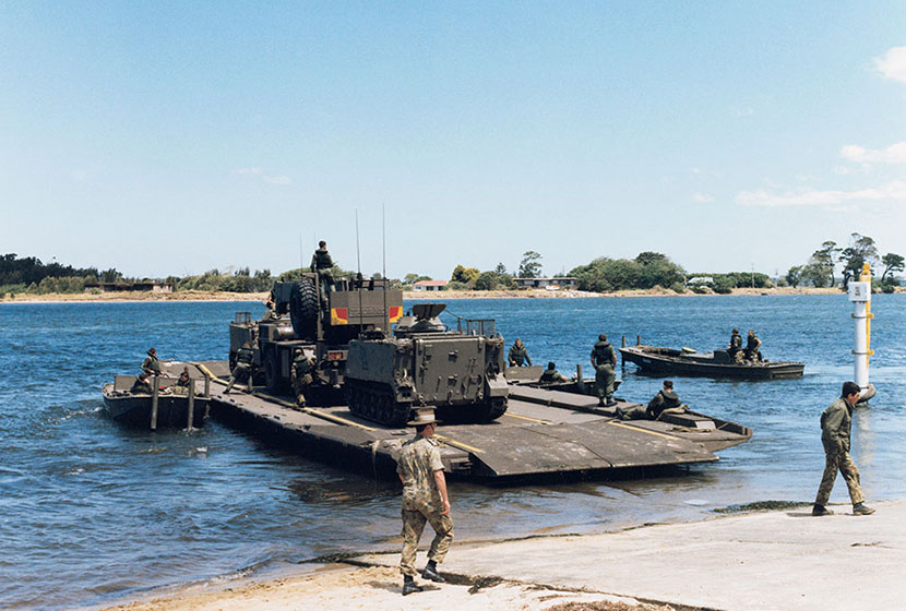 1989. One of the floating bridges supplied to the Australian Defence Force.