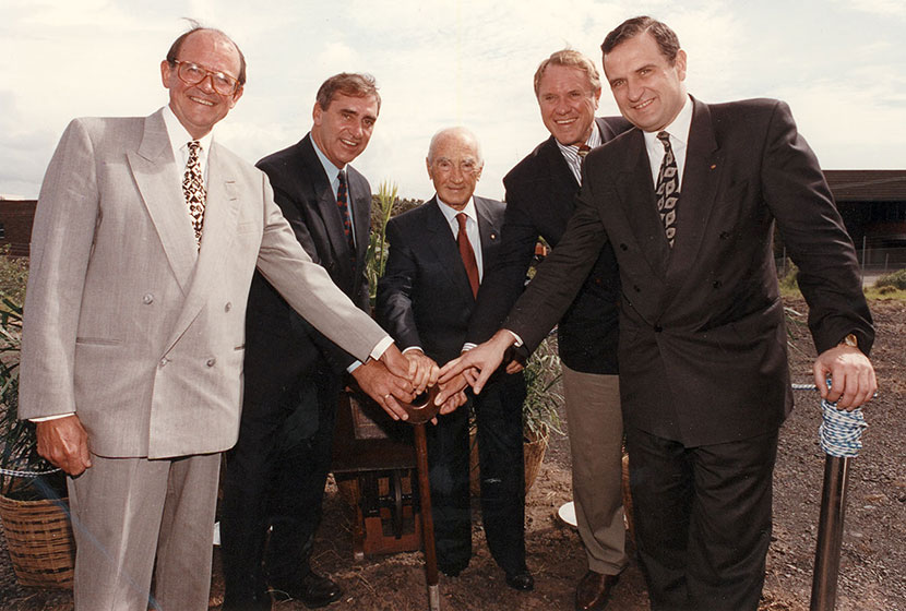 1995. The “breaking the ground ceremony” for the new railway, connecting Sydney’s CBD and the Airport.